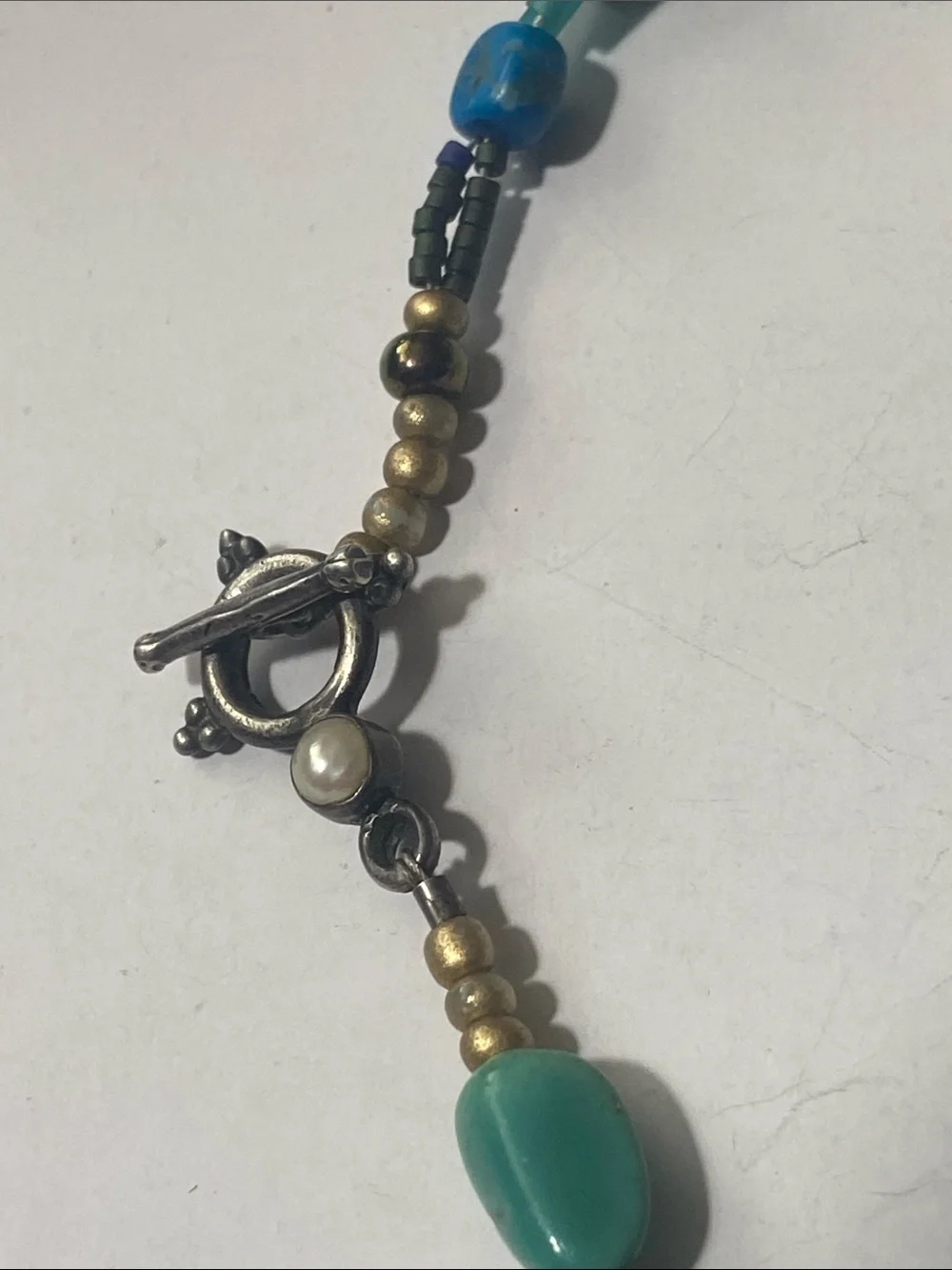 Beaded Blue/Green Stones FOREVER Watch Bracelet - Women Accessories